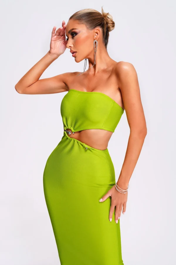 Icey Strapless Midi Bandage Dress - Image 4
