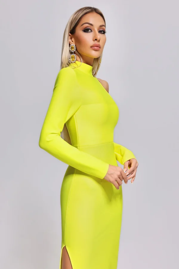 Zalca Cutout Maxi Bandage Dress – Yellow - Image 2