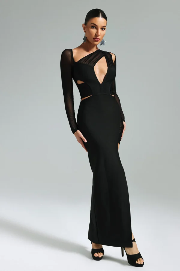 Kerry Cut Out Mesh Slit Dress - Image 5