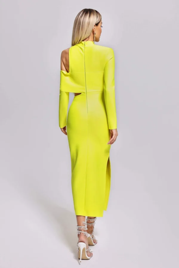 Zalca Cutout Maxi Bandage Dress – Yellow - Image 5