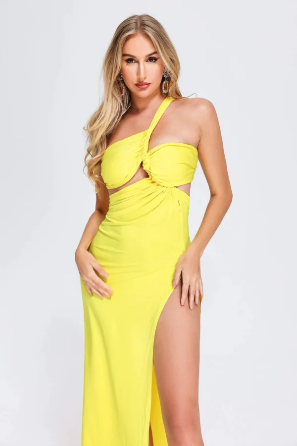 Viha One shoulder Slit Maxi Dress - Image 4