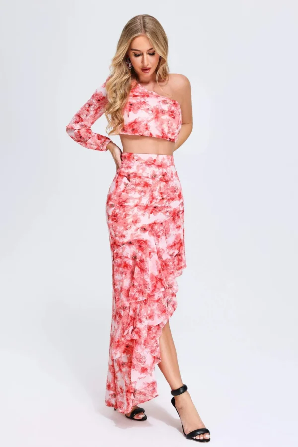 Rilea One Shoulder Printed Set - Image 4