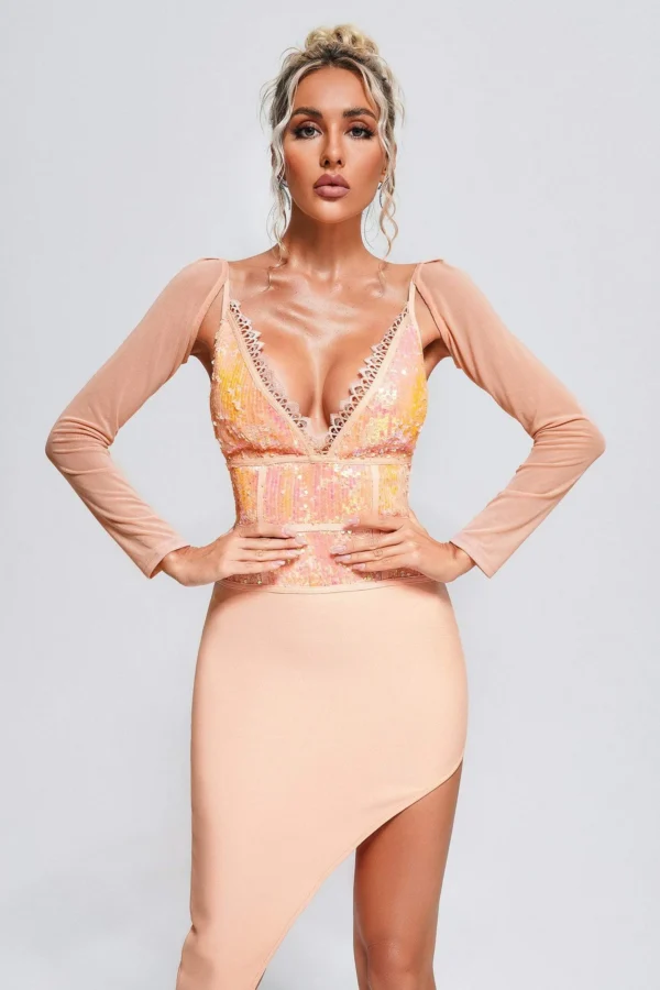 Deilyuh Sequin Midi Bandage Dress - Image 2