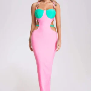Quiyana Cutout Bandage Maxi Dress