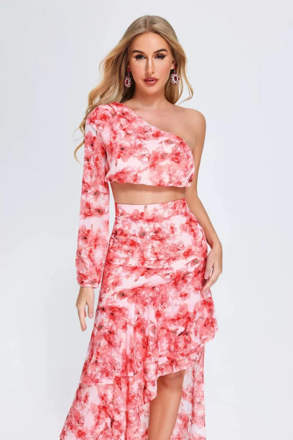 Rilea One Shoulder Printed Set - Image 6